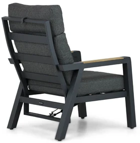 Verstelbare Tuinstoel Aluminium/teak Grijs-antraciet Lifestyle Garden Furniture Marseille