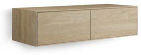 Looox Wood collection Wood wastafelonderbouwkast m. 2 laden 120x30x46cm eiken - old grey WF1200-2