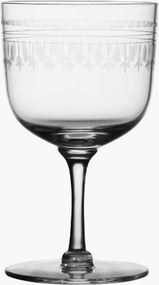 Mondgeblazen kristallen wijnglazen Ovals, 4-delig