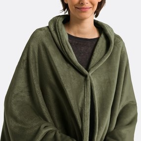 Fleece plaid met mouwen, recycled polyester, Javi