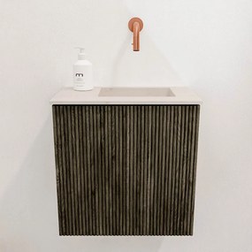 Mondiaz Joya DLux 40cm toiletmeubel shadow met wastafel faye rechts zonder kraangat meli