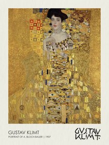 Kunstreproductie Portrait of Adele Bloch-Bauer I (1907), Gustav Klimt