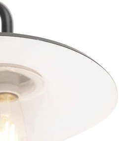 Smart landelijke wandlamp antraciet IP44 incl. wifi E27 - Kansas