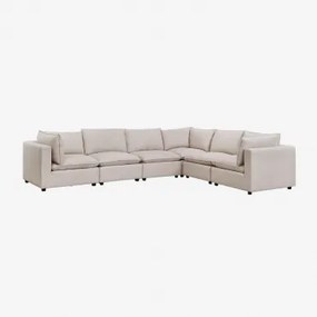 Daniela 6-delige Modulaire Bank Stof Crème Beige - Sklum