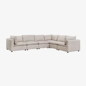 Daniela 6-delige Modulaire Bank Stof Crème Beige - Sklum