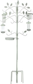 Bûten voederstation voor vogels 60 x 60 x H250 cm - Grijs