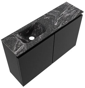 Mondiaz Ture DLux toiletmeubel 80cm urban met wastafel lava links met kraangat