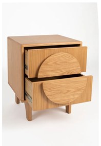 Zuiver Groove Design Nachtkastje Eiken - 45x40x55cm.