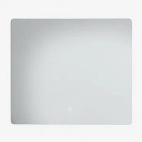 Rechthoekige Badkamerspiegel Met Led-verlichting En Anti-condens 80x70 Cm Gualar Zilver - Sklum