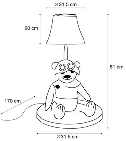 LED Kinder tafellamp beer bruin - Charles Kinderlamp Binnenverlichting Lamp