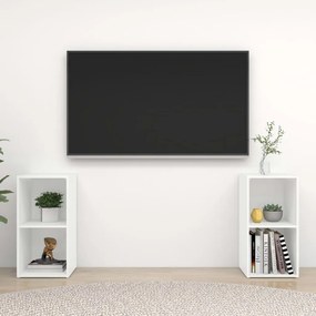 vidaXL Tv-meubelen 2 st 72x35x36,5 cm bewerkt hout wit