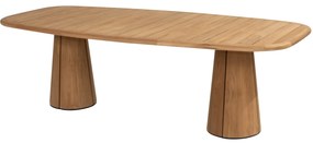 Capri barrel dining tuintafel 240x110xH75 cm naturel teak 4 Seasons Outdoor