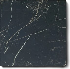 Vloertegel 60x60 Cm Marmerlook Carrara Zwart Mat A83