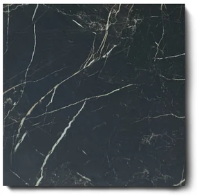 Vloertegel 60x60 Cm Marmerlook Carrara Zwart Mat A83