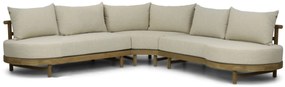 Hoek loungeset 5 personen Teak Old teak greywash  Santika Furniture Santika