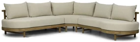 Hoek loungeset 5 personen Teak Old teak greywash Santika Furniture Santika