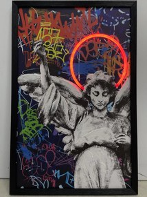 Neon Art Peace Angel
