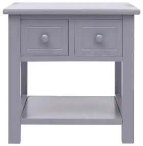 vidaXL Bijzettafel 40x40x40 cm paulowniahout grijs
