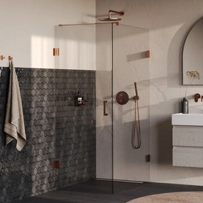 Brauer Void profielloze douchecabine 80x120cm koper geborsteld PVD