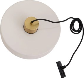 Retro hanglamp messing met wit voor railsysteem 1-fase - Iconic Jina