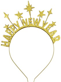 HEMA Diadeem Happy New Year Goud