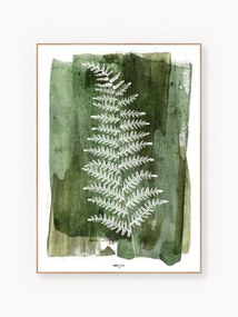 Ingelijste digitale print White Fern