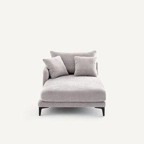Longchair in polyester-katoen, MODERNISTE, ontwerp van Emmanuel Gallina