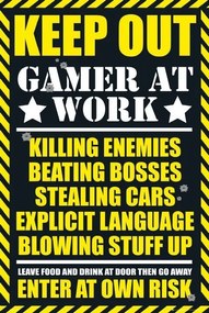 Poster Gaming - keep out