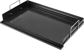 VEVOR Plancha Grillplaat 635 x 406 mm, koolstofstaal, antiaanbaklaag, ideaal voor gasfornuizen, barbecues en kamperen, afneembare zijpanelen, vetopvangbak, spatbescherming en een kookoppervlak van 630 x 365 mm