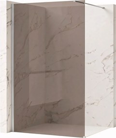 Walk-in douchewand Rea Flexi Brown / Chrome 140