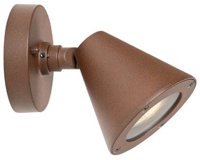 Moderne buiten wandlamp roestbruin IP44 verstelbaar - Ciara