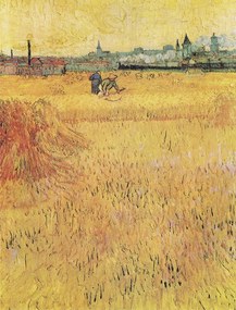 Kunstreproductie Wheat field with View of Arles (1888), Vincent van Gogh