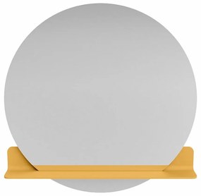 Mondiaz Spot spiegel rond Ø90cm met planchet ocher