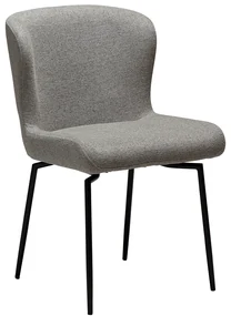 Dan-Form Glam Swivel Draaibare Eetkamerstoel Boucle Grijsbruin