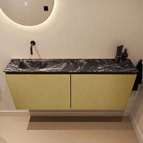 Mondiaz Ture DLux toiletmeubel 120cm oro met wastafel lava links zonder kraangat