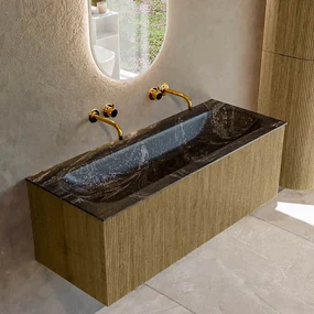Mondiaz Kurve-dlux 120cm badmeubel dusk met 1 lade en wastafel big large midden zonder kraangat lava