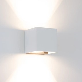 Reach Up en Down Muurlamp Wit Kubus met LED