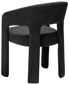 Dan-Form Splendor Gestoffeerde Eetkamerstoel Zwart Boucle