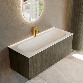 Mondiaz Kurve 110cm badmeubel shadow met 1 lade en wastafel big medium midden 1 kraangat