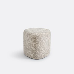 Driehoekige poef in badstof, luipaardprint, JUJOA