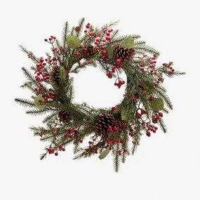 Kinley Kerstdecoratiekrans Ø65 Cm Van Rotan Met Dennenappels Green Grass - Sklum