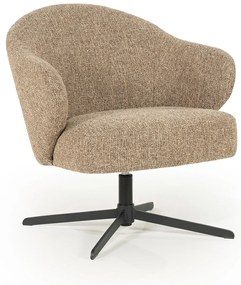 Eleonora Connor Fauteuil Draaibaar Bruine Stof