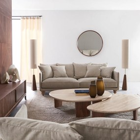Staande lamp in massief eik met notentint, Nestwood