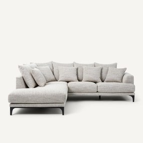 Hoekbank in gestippelde visgraatstof, ARMENTO