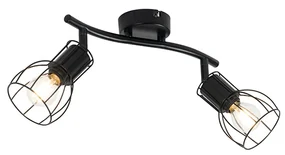 Moderne plafondSpot / Opbouwspot / Plafondspot zwart 2-lichts verstelbaar - Botu Modern E14 Binnenverlichting Lamp