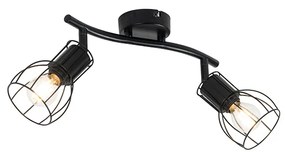 Moderne plafondspot zwart 2-lichts verstelbaar - Botu