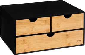 Zwart Bamboe Bureau Organizer