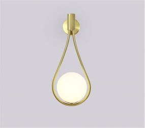 Wandlamp Wandlamp Glazen Bol Goud APP603-1W