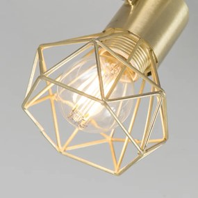 Set van 3 art deco spot messing draai- en kantelbaar - Mosh