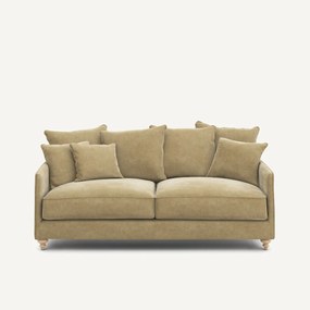 3-zits slaapbank in stonewashed fluweel, Lazare